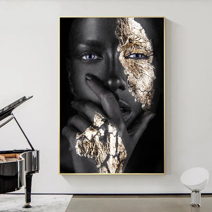 Black Gold African Women Canvas