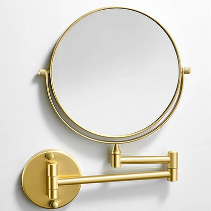 Brushed Gold Extendable Bathroom Mirror