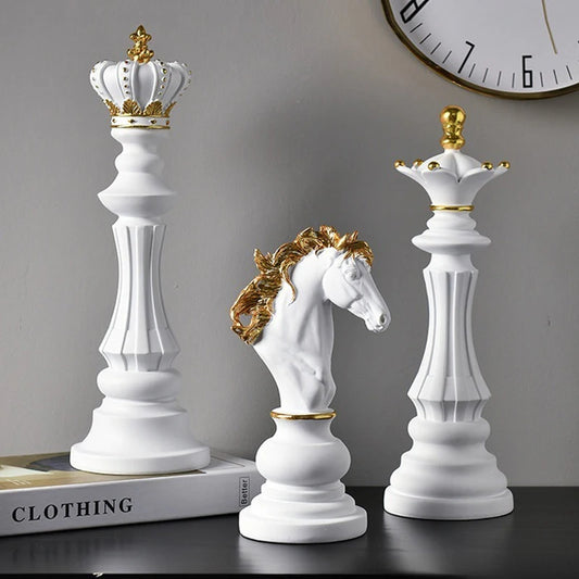 Gold Chess Piece Set Ornaments