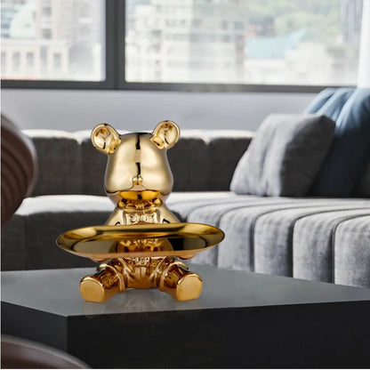 Bubble Bear Gold Tray Ornament