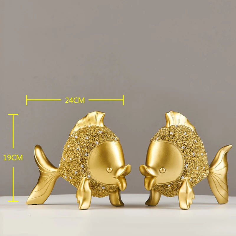 Decorative Gold Statuette Ornaments