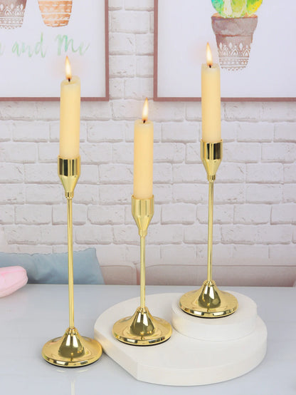European Style Gold Candle Holder Set