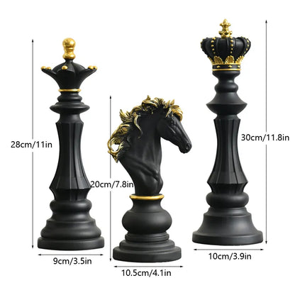 Gold Chess Piece Set Ornaments