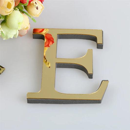 Gold English Letter Stickers