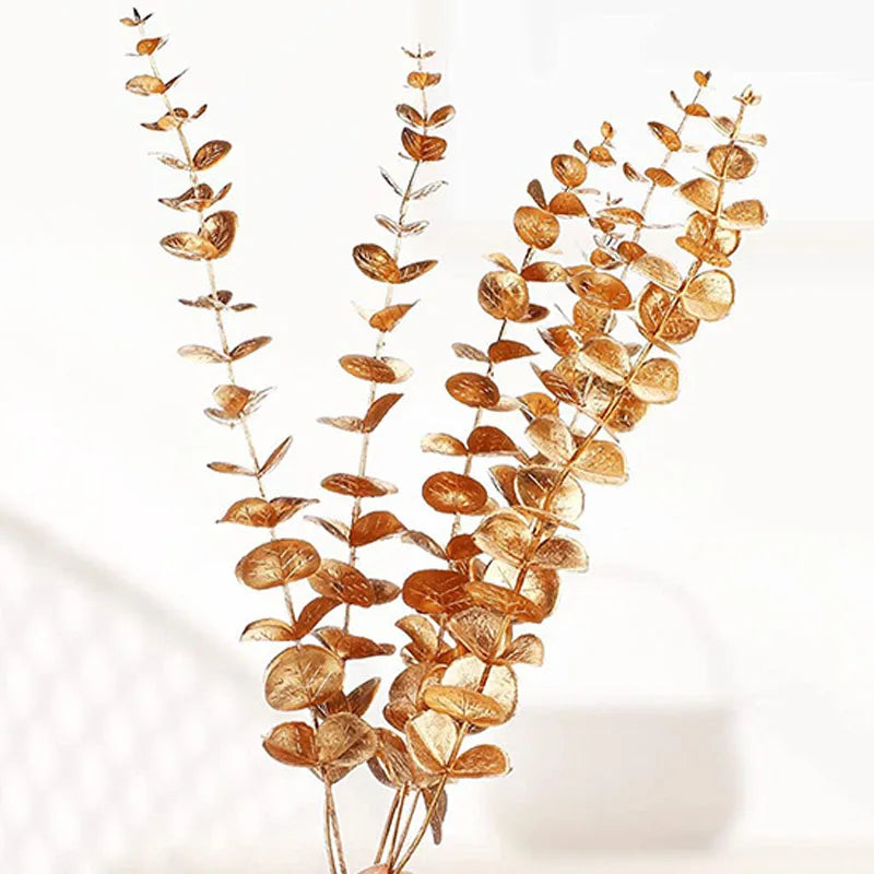 Gold Eucalyptus Leaf Artificial Plant