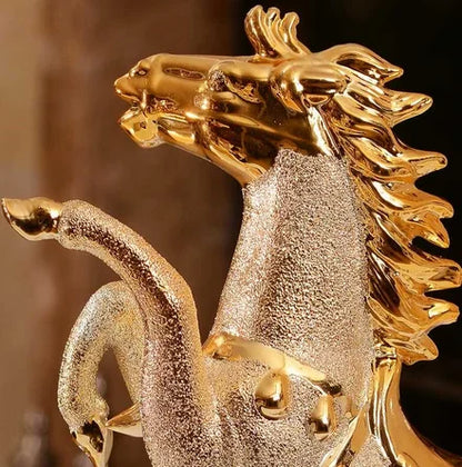 Gold Horse Sculpture