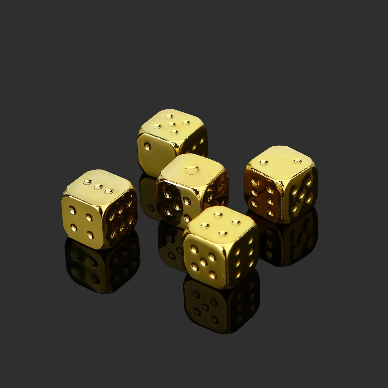 Gold Metal 6 Sided Dice