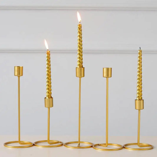 Gold Nordic Candle Holder