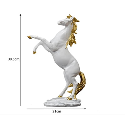 Gold Resin Horse Sculpture