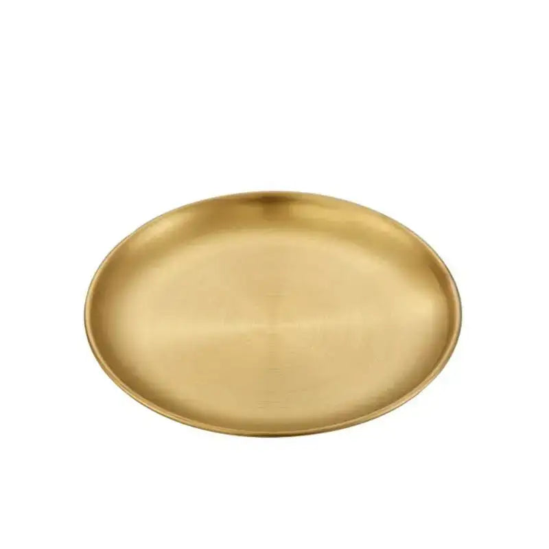 Gold Stainless Steel Round Plates