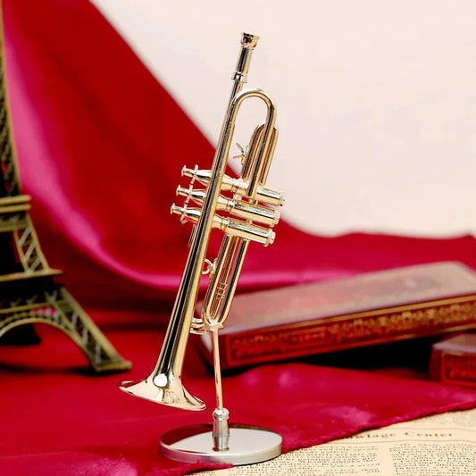 Gold Trumpet Instrument Miniature