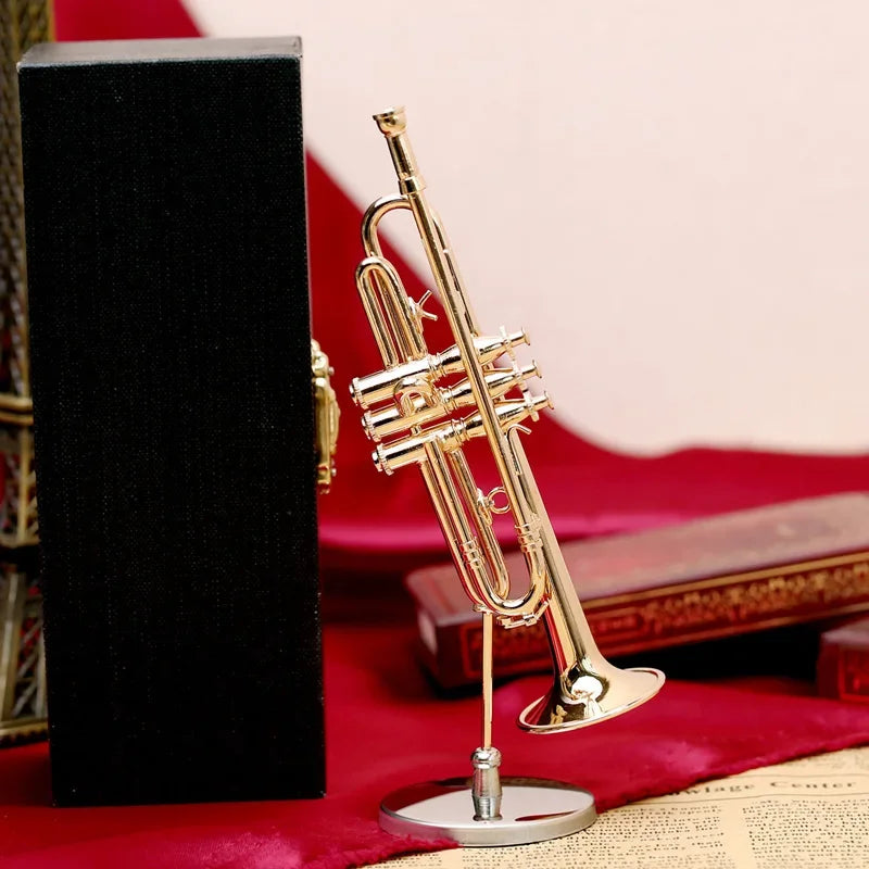 Gold Trumpet Instrument Miniature