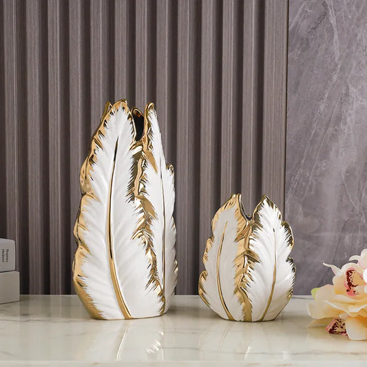 Leaf Gold Vase