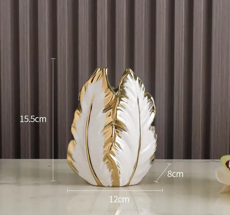 Leaf Gold Vase