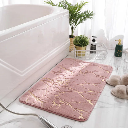 Luxury Gold Marble Bathroom Mat