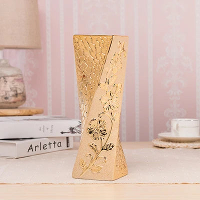 Luxury Gold-Plated Ceramic Vase