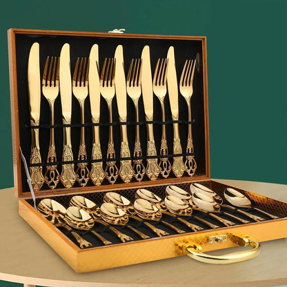 Luxury Gold Stainless Steel Cutlery Set