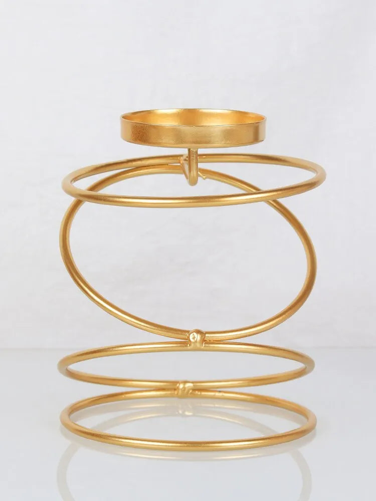 Luxury Gold Swirl Candle Holder