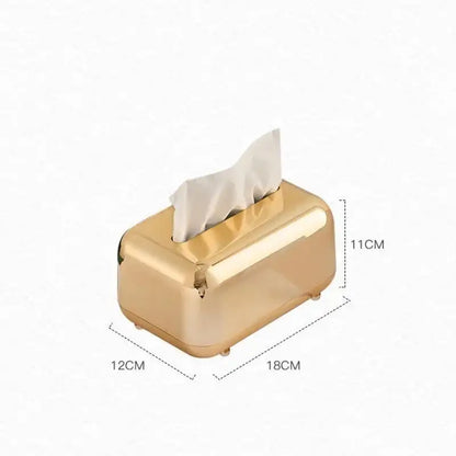 Sleek Golden Tissue Box