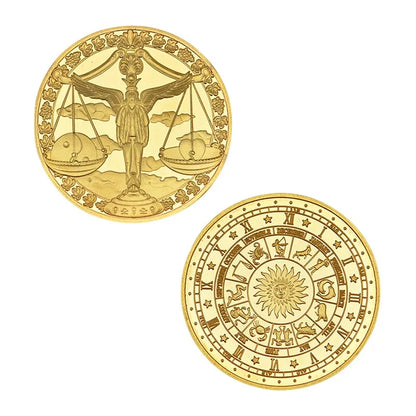 Zodiac/Star Sign Gold Plated Coin